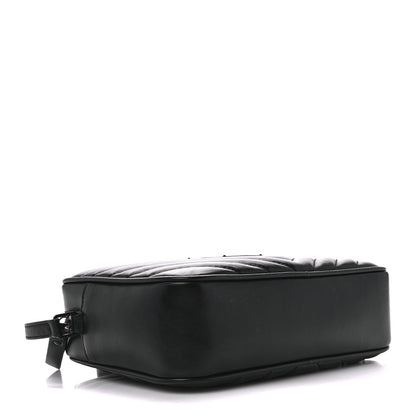 Saint Laurent Calfskin Matelasse Monogram Monochrome Lou Camera Bag Black 4 of 10