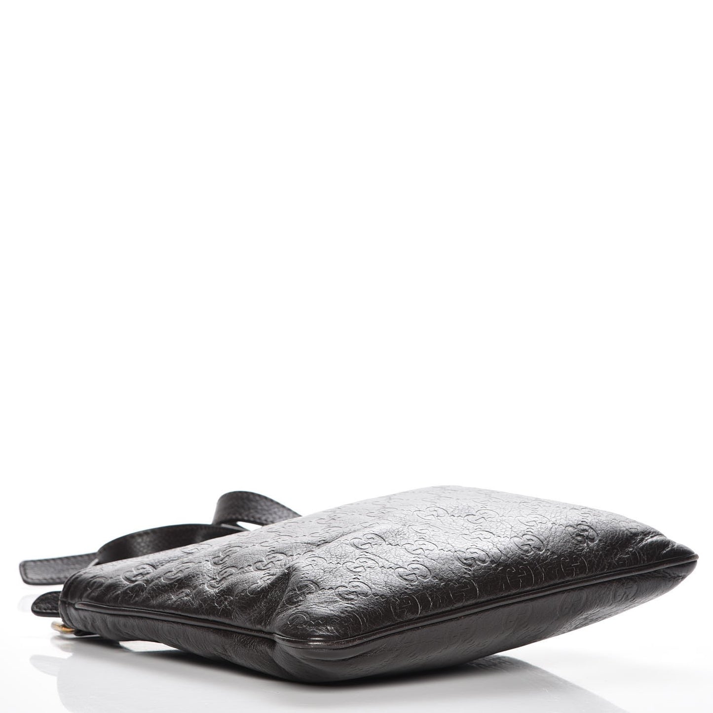 Guccissima Small Flat Messenger Bag Dark Brown