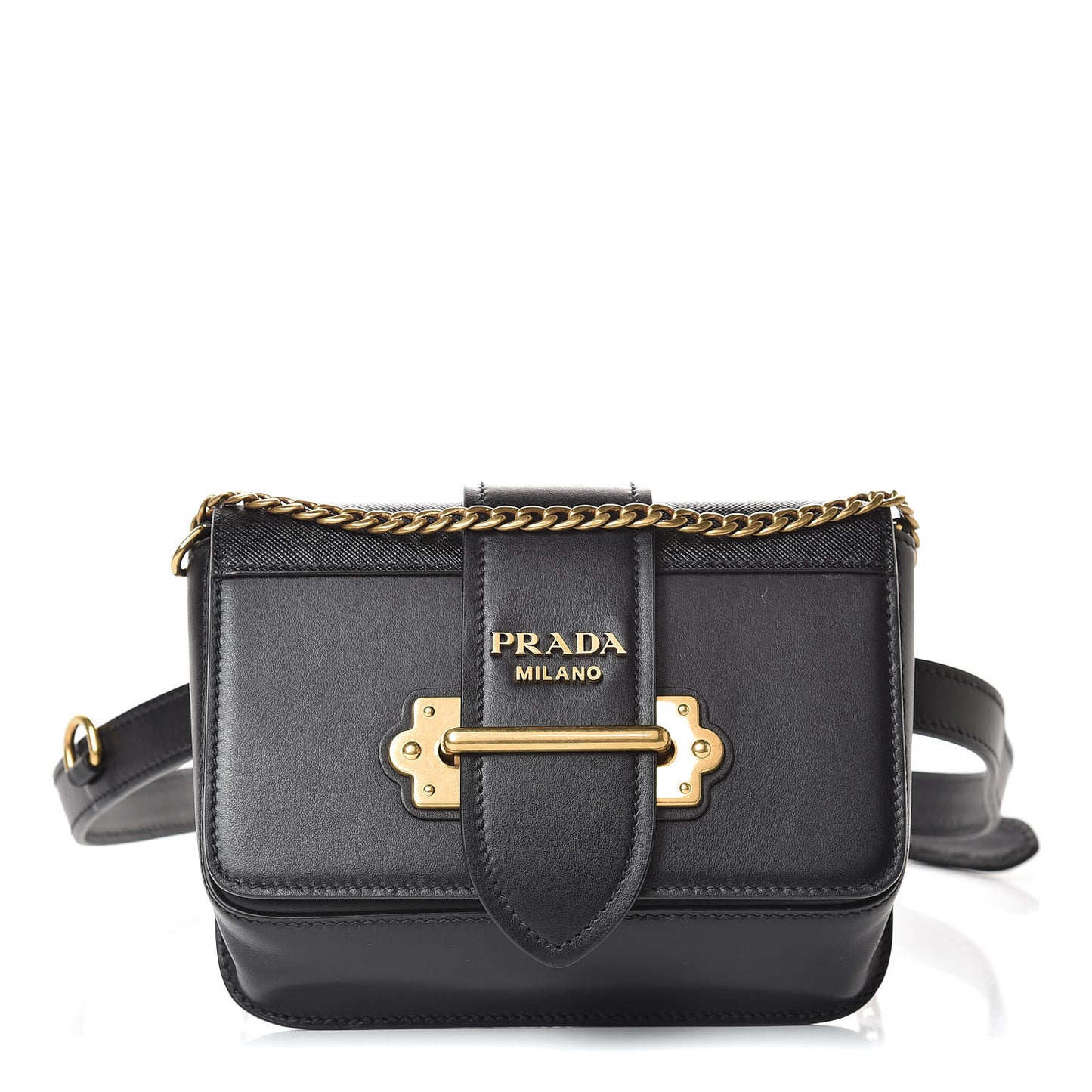 Saffiano City Calf Cahier Belt Bag Black