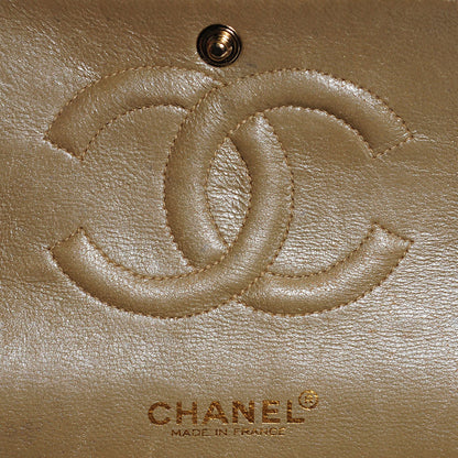 Chanel Lambskin Quilted Medium Double Flap Light Gold 6 of 8