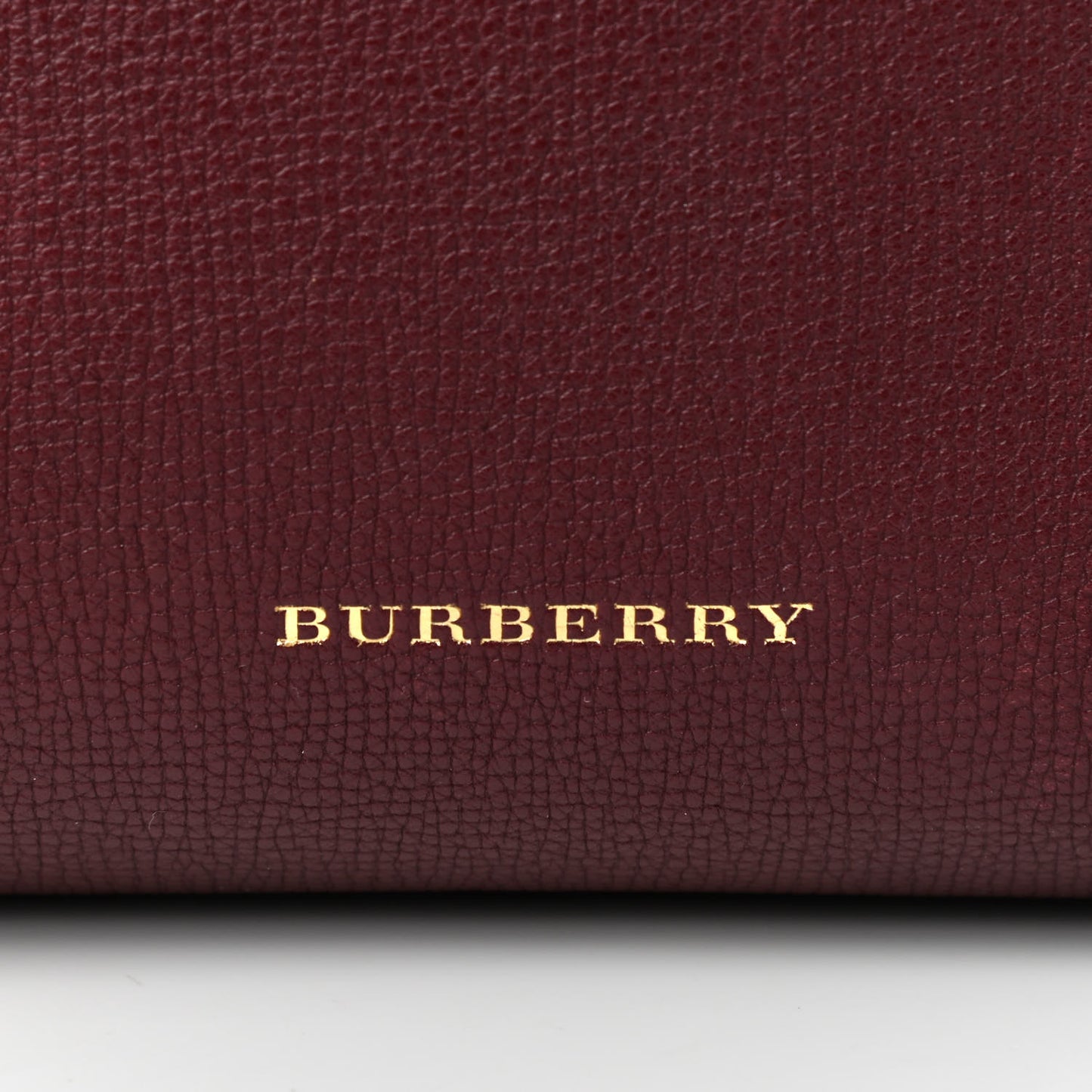 Grainy Calfskin House Check Medium Banner Tote Mahogany Red