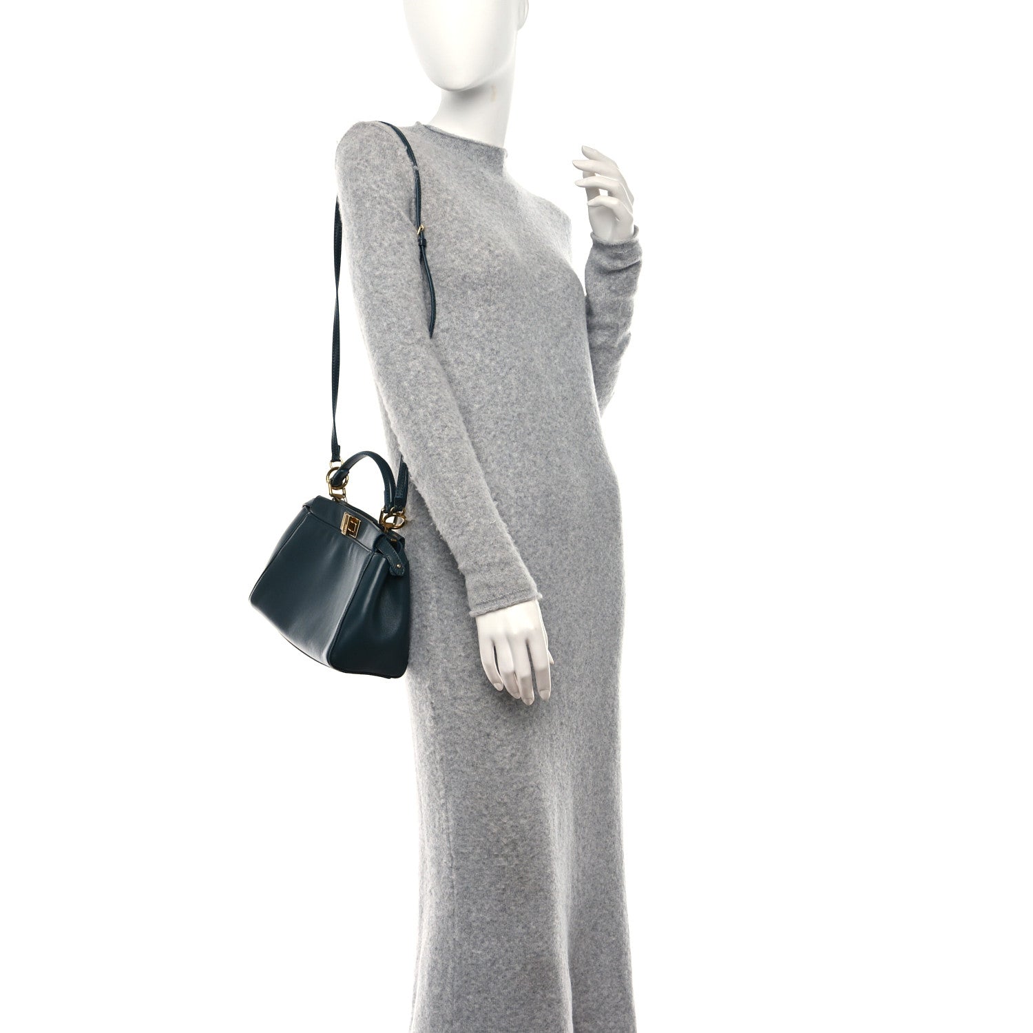 Fendi Nappa Mini Peekaboo Iconic Satchel Amazzonia 2 of 10