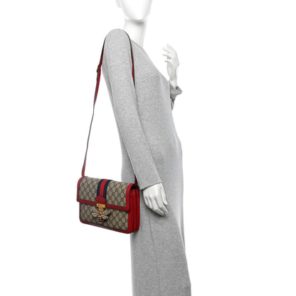 Gucci GG Supreme Monogram Medium Queen Margaret Shoulder Bag Red 2 of 12