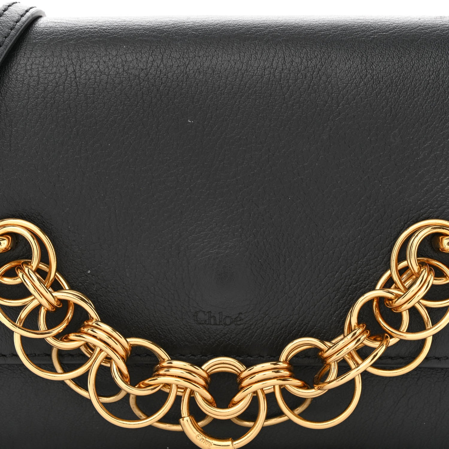 Chloe Smooth Calfskin Drew Bijou Clutch Black 9 of 12