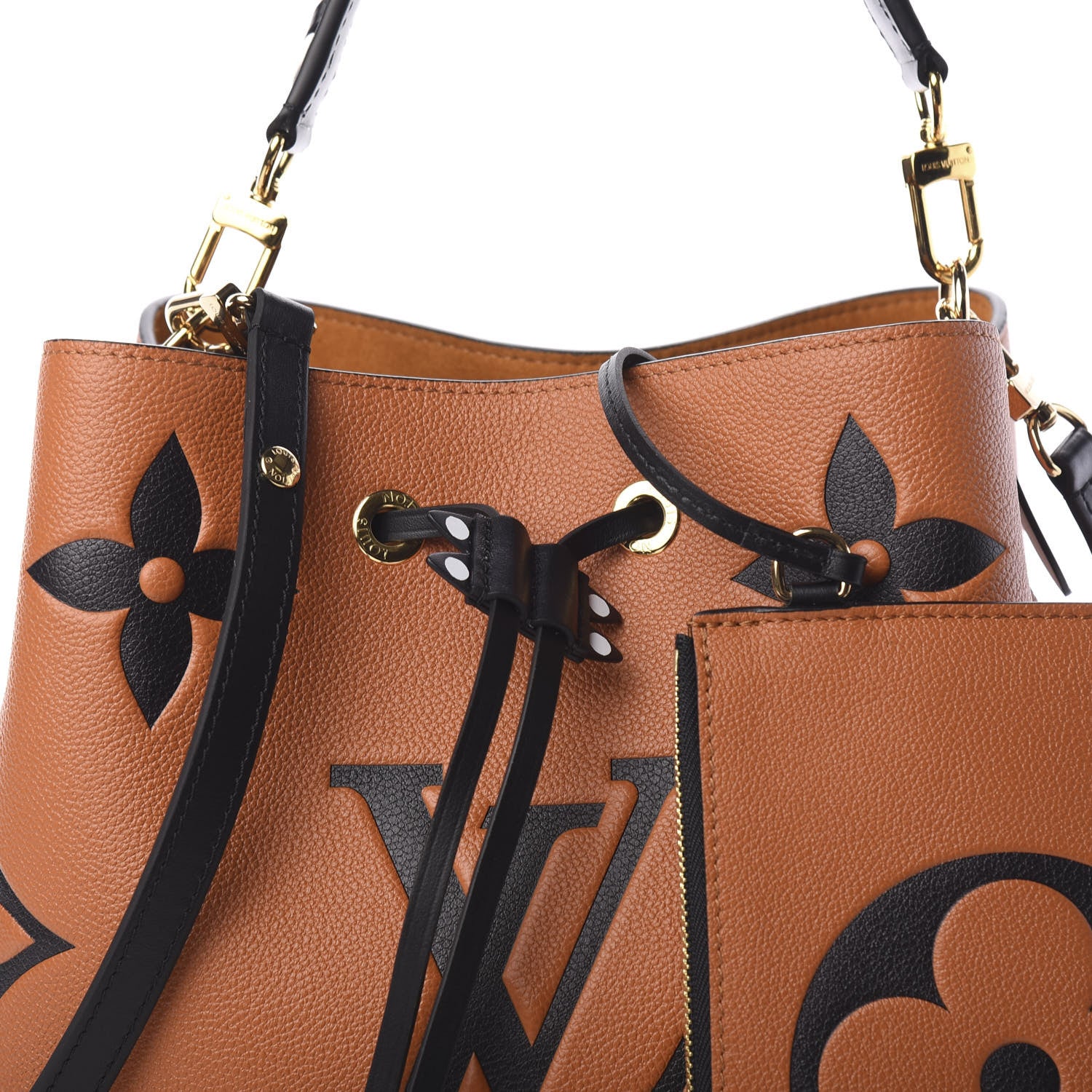 Louis Vuitton Empreinte Monogram Giant Crafty Neonoe MM Caramel Black 9 of 11