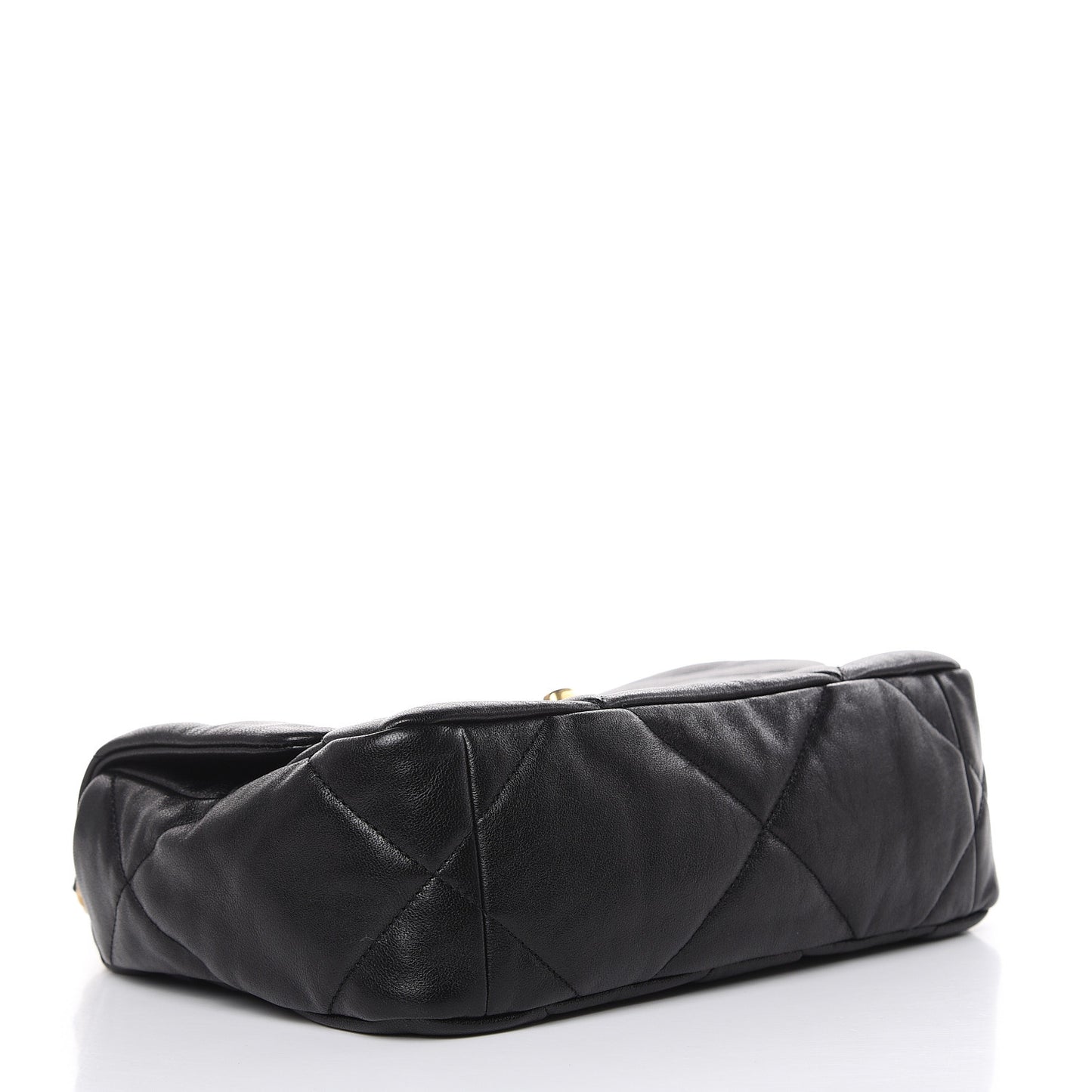 Lambskin Quilted Medium 19 Flap Black