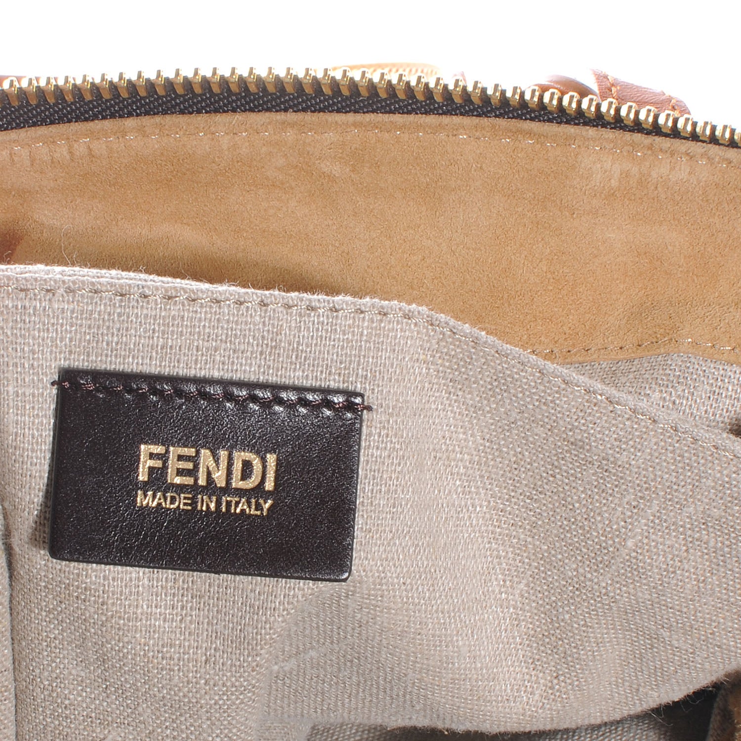 Fendi Pequin Cuoio Vegetale 2Bag Tobacco Cuoio Miele Vacchetta 7 of 9