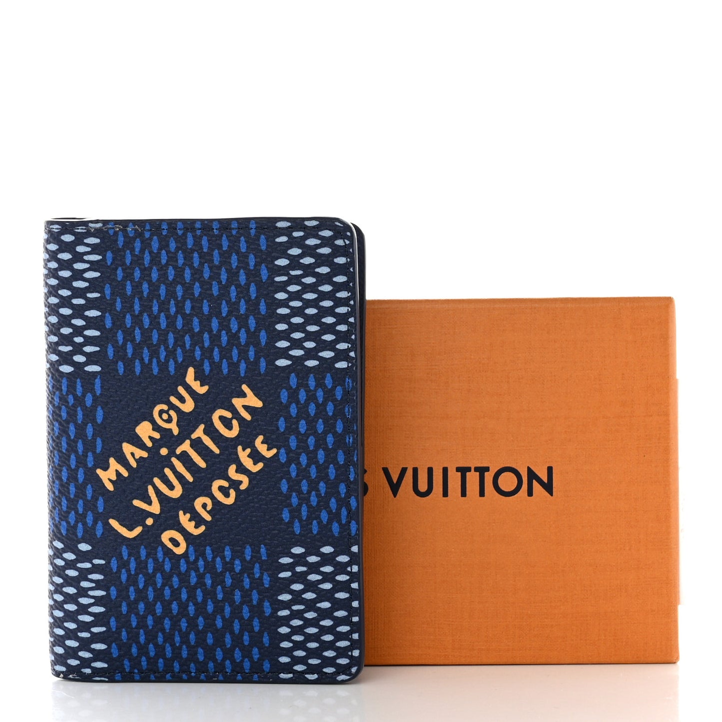 Damier Heritage Pocket Organizer Blue