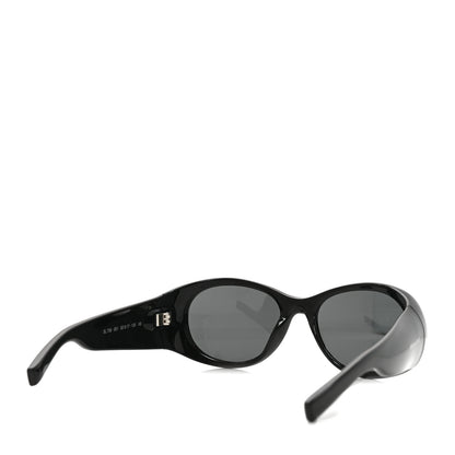 Saint Laurent Acetate Oval Sunglasses SL736 Black 4 of 8