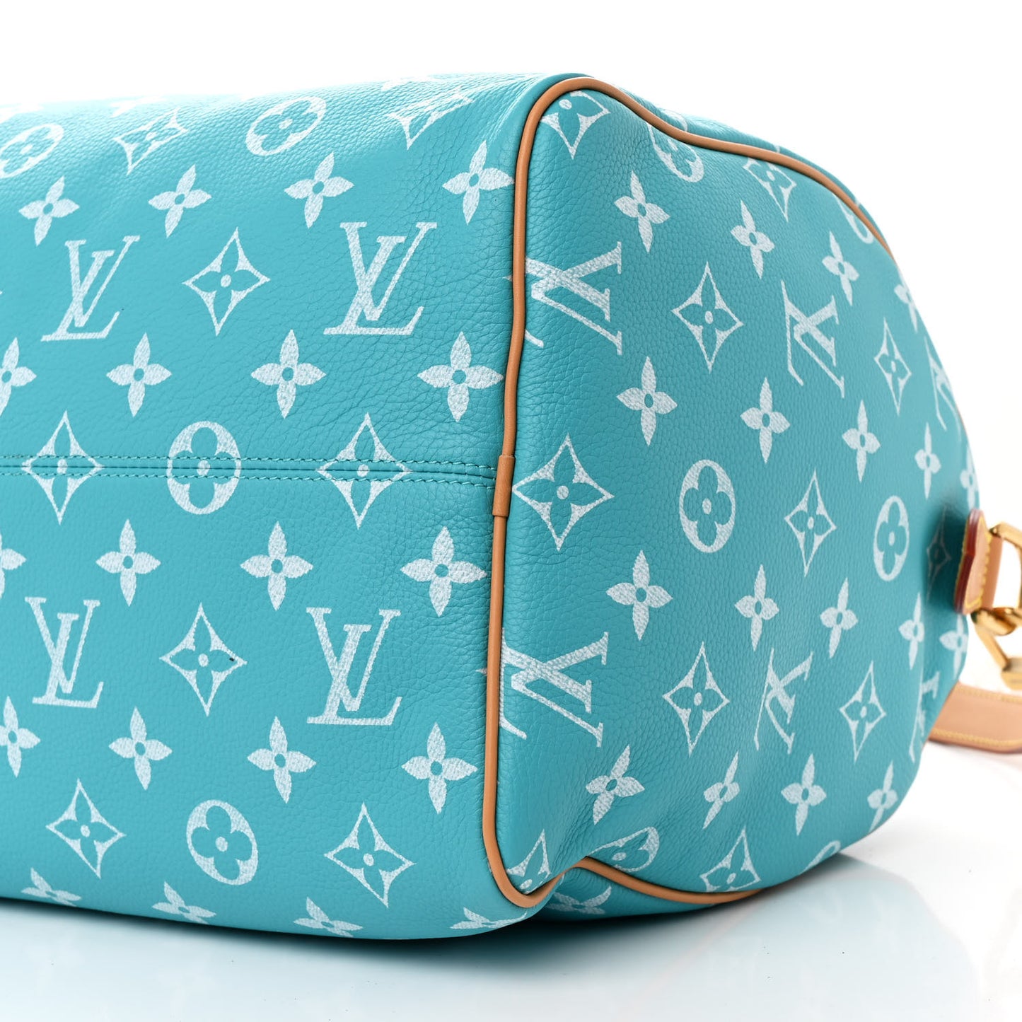 Calfskin Monogram Speedy P9 Bandouliere 40 Turquoise