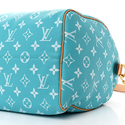 Louis Vuitton Calfskin Monogram Speedy P9 Bandouliere 40 Turquoise 11 of 11