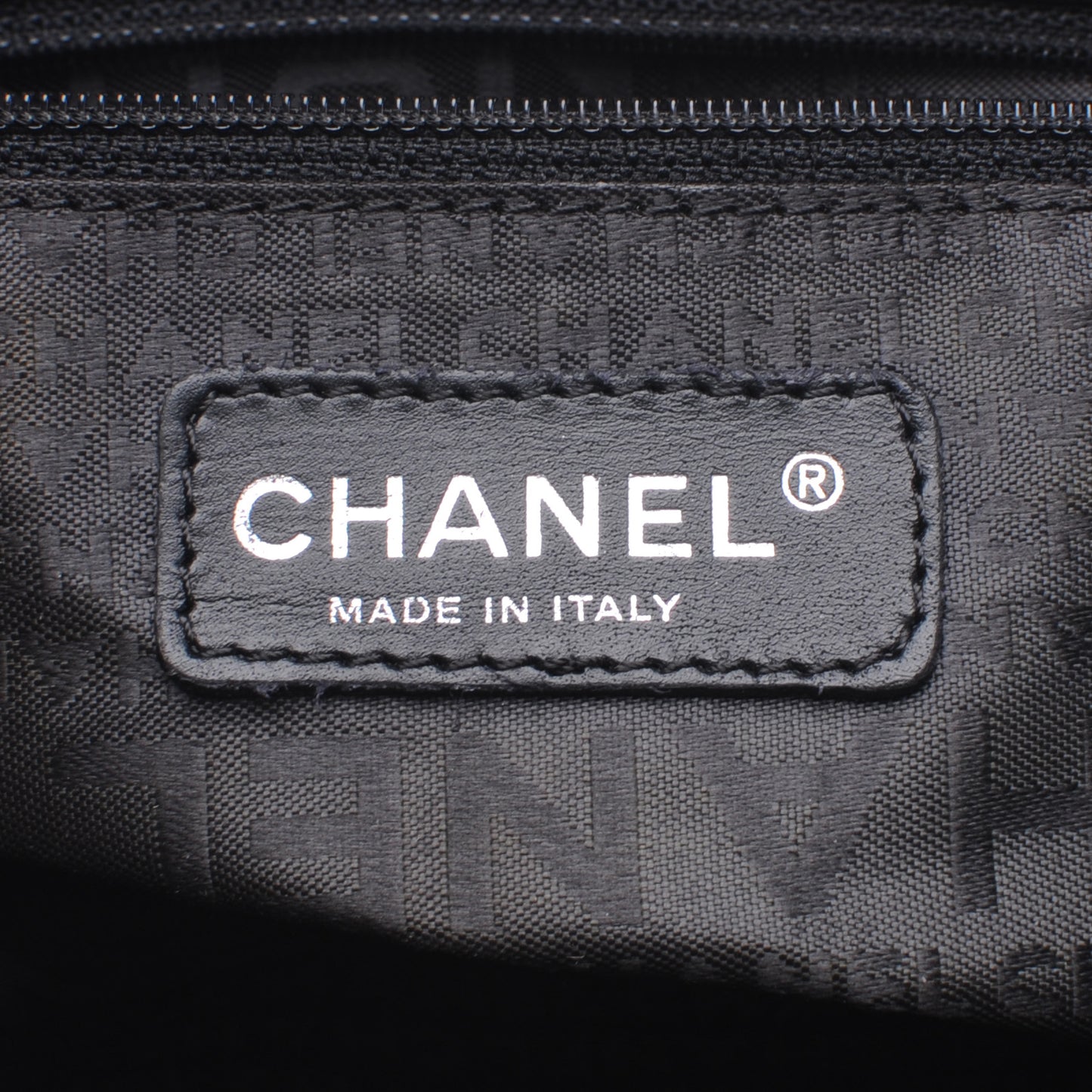 Caviar Square Stitched Large Tote Black