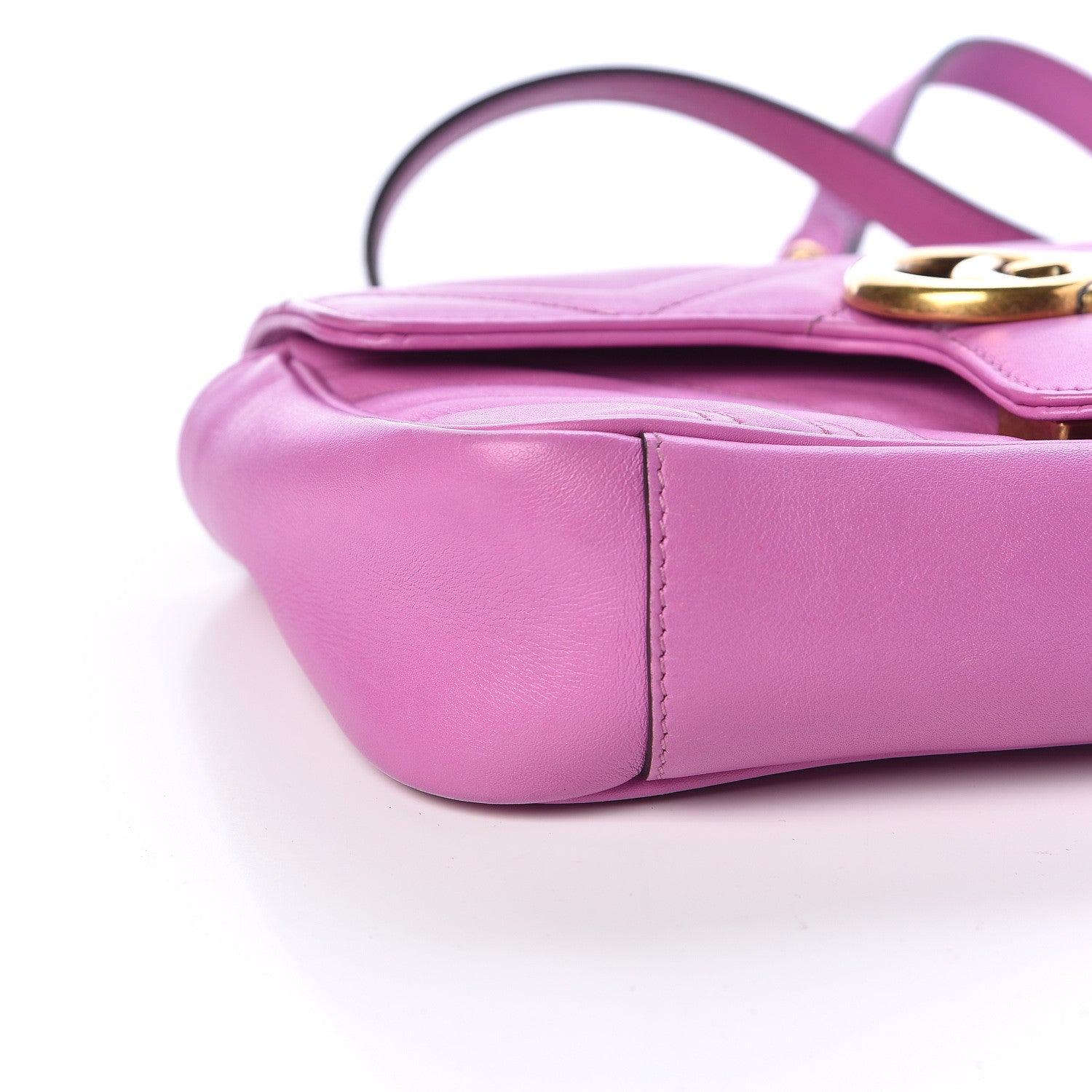 Gucci Calfskin Matelasse Mini GG Marmont Shoulder Bag Candy Mousse 8 of 10