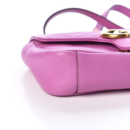 Gucci Calfskin Matelasse Mini GG Marmont Shoulder Bag Candy Mousse 8 of 10