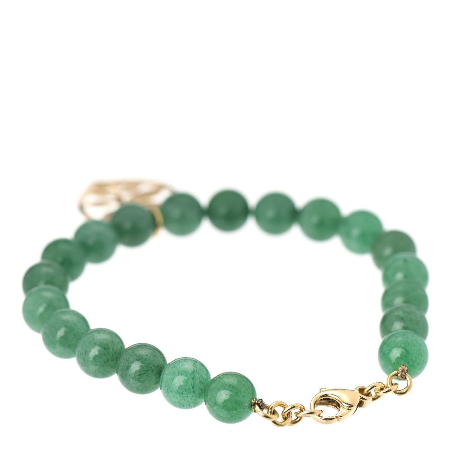 18K Yellow Gold Aventurine Paloma Picasso Villa Paloma Palm Bracelet