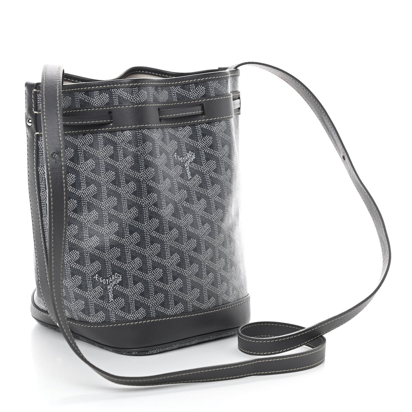 Goyardine Petit Flot Bucket Bag PM Grey