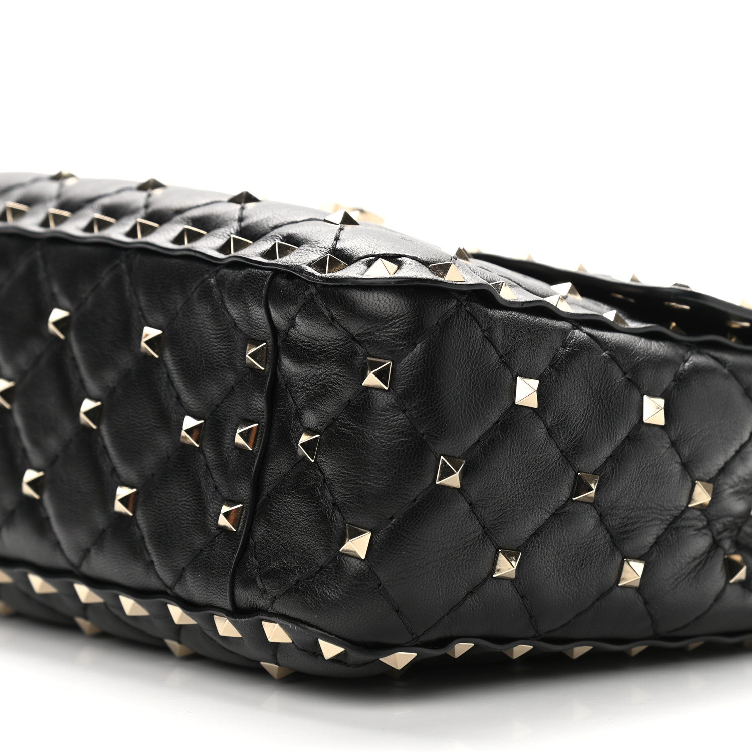 Valentino Garavani Lambskin Medium Rockstud Spike Shoulder Bag Black 6 of 11