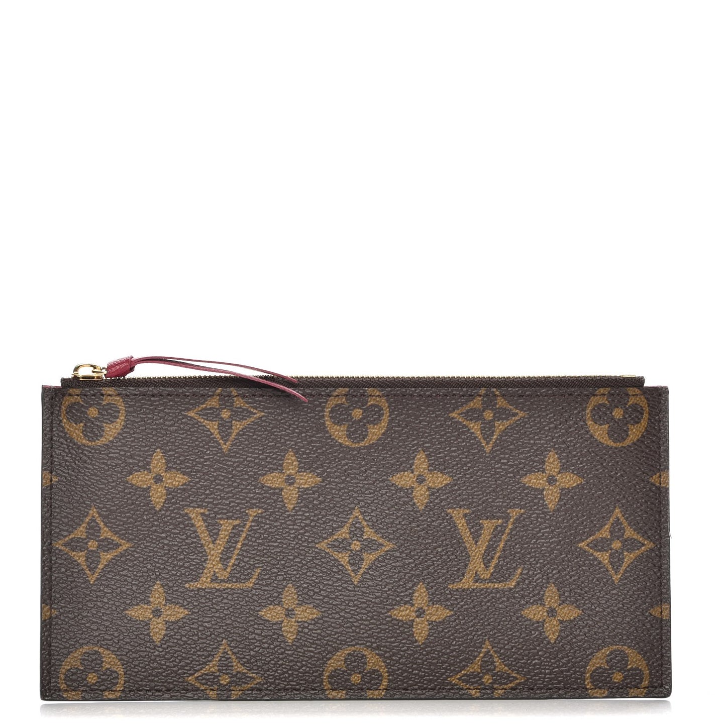 Monogram Felicie Chain Wallet Zippered Insert Fuchsia