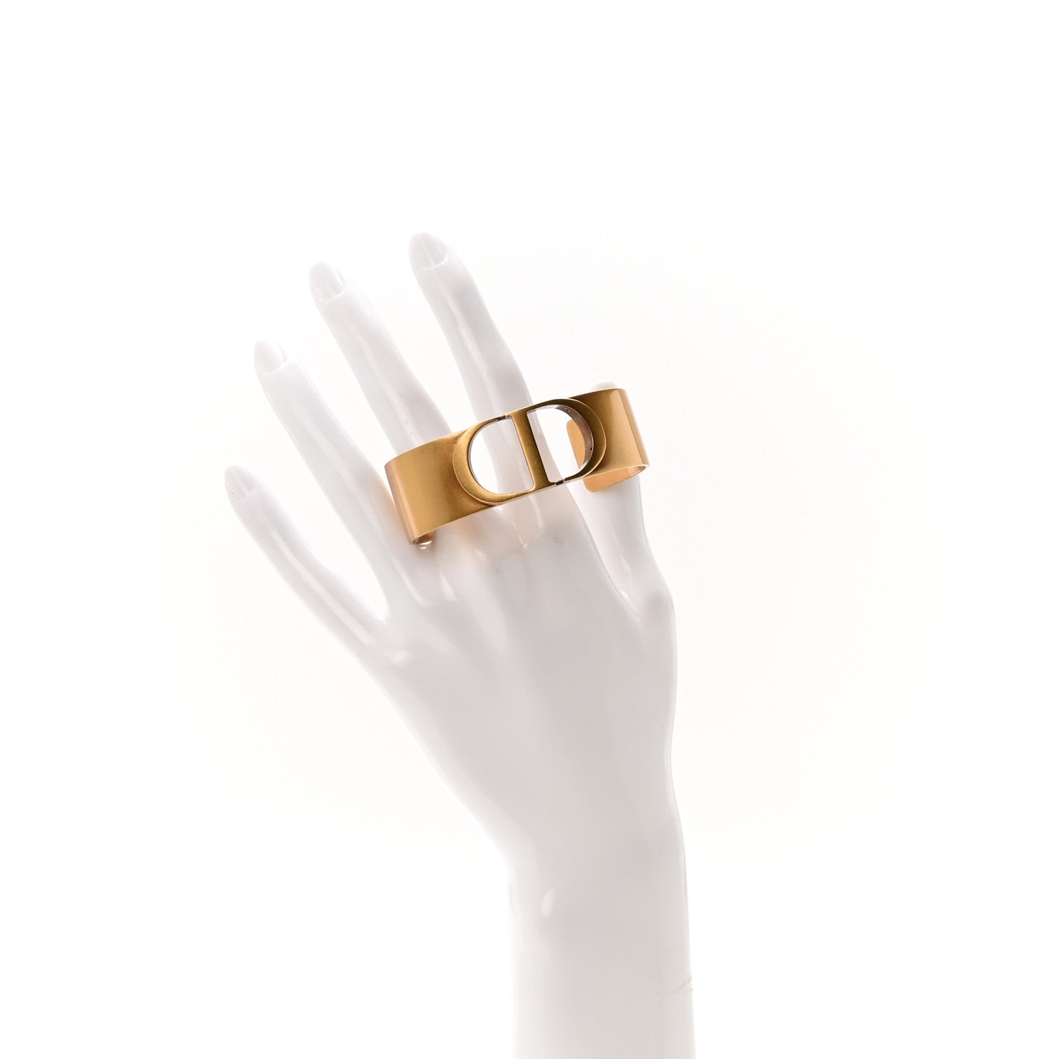 Christian Dior Metal 30 Montaigne Cuff Bracelet Gold 2 of 5