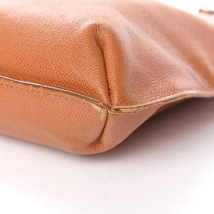 Chanel Grained Calfskin Logo Tote Brown 25 of 33