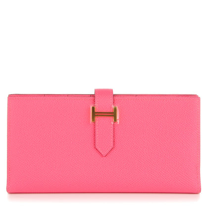Hermes Epsom Bearn Gusset Wallet Rose Azalee 1 of 9