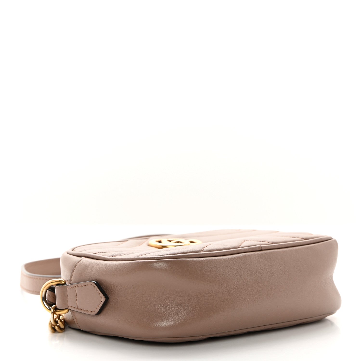 Gucci Calfskin Matelasse Mini GG Marmont Chain Shoulder Bag Porcelain Rose 4 of 14