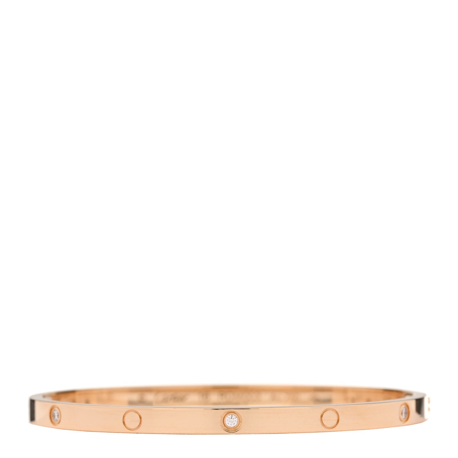Cartier 18K Yellow Gold 6 Diamond Small LOVE Bracelet 16 1 of 7