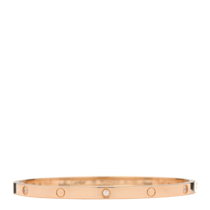 Cartier 18K Yellow Gold 6 Diamond Small LOVE Bracelet 16 1 of 7