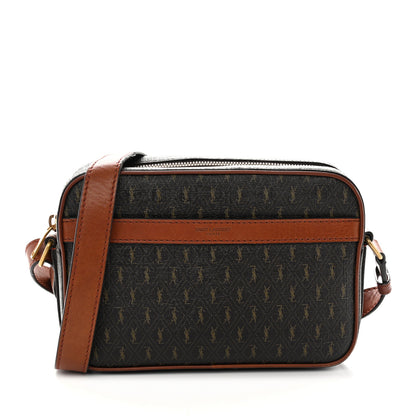 Saint Laurent Canvas Smooth Calfskin Le Monogramme Camera Bag Chestnut 1 of 10