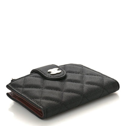 Chanel Caviar Quilted Compact Zipped Pocket Wallet Black 4 of 9