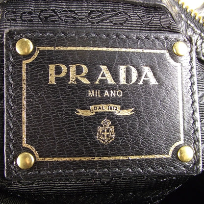 Prada Cervo Deerskin Shoulder Bag Black Brown 8 of 11