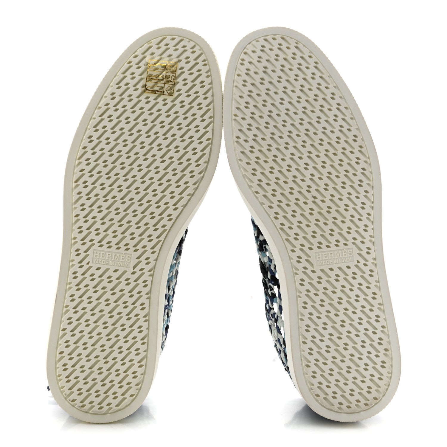 Hermes Silk Nappa Woven Festival Des Amazones Oxygene Sneakers 36.5 Multicolor Bleu Ciel 6 of 12