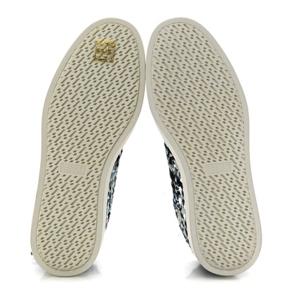 Hermes Silk Nappa Woven Festival Des Amazones Oxygene Sneakers 36.5 Multicolor Bleu Ciel 6 of 12