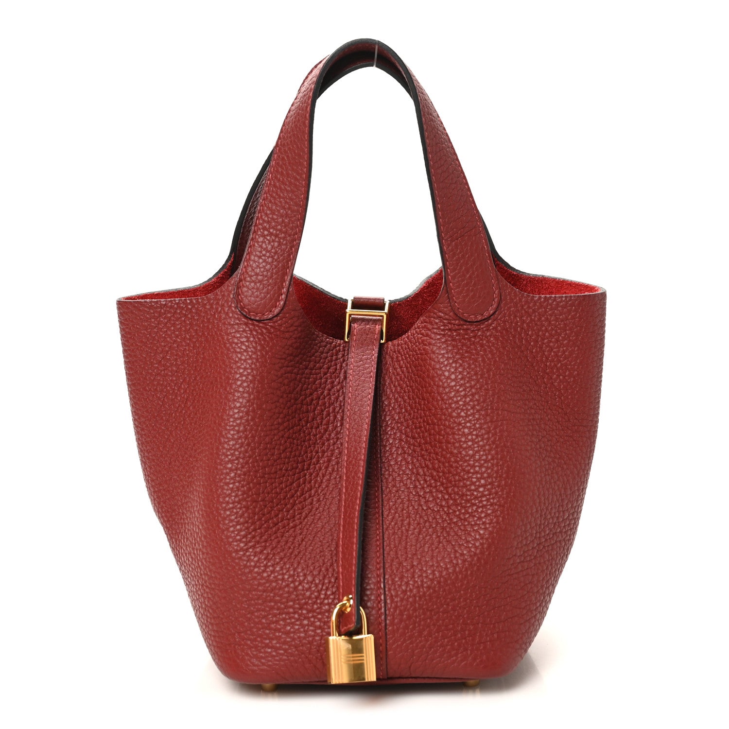 Hermes Taurillon Clemence Picotin Lock 18 PM  Rouge H 8 of 11