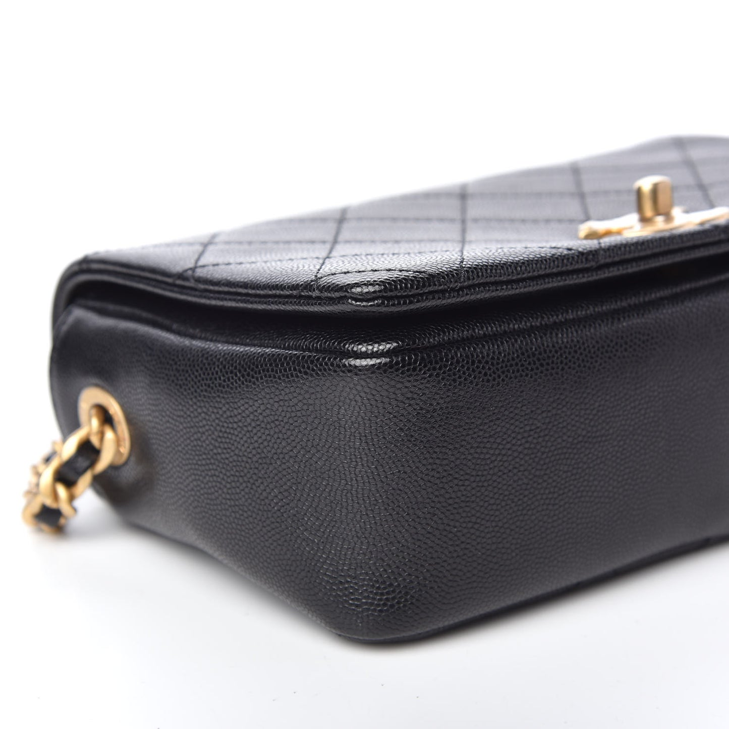 Caviar Quilted Small Fashion Therapy Flap Bag Black
