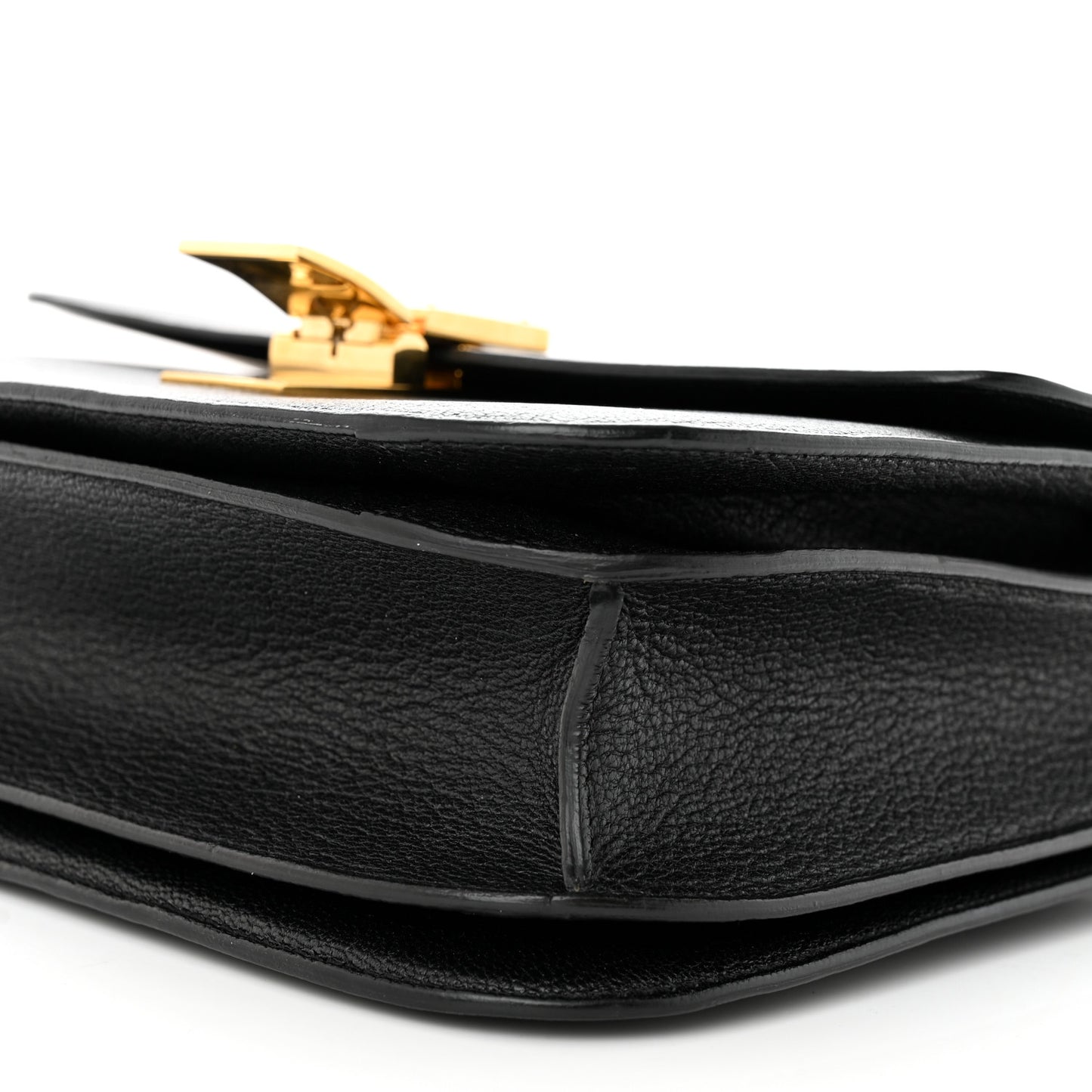 Goatskin Medium Classic Box Flap Bag Black