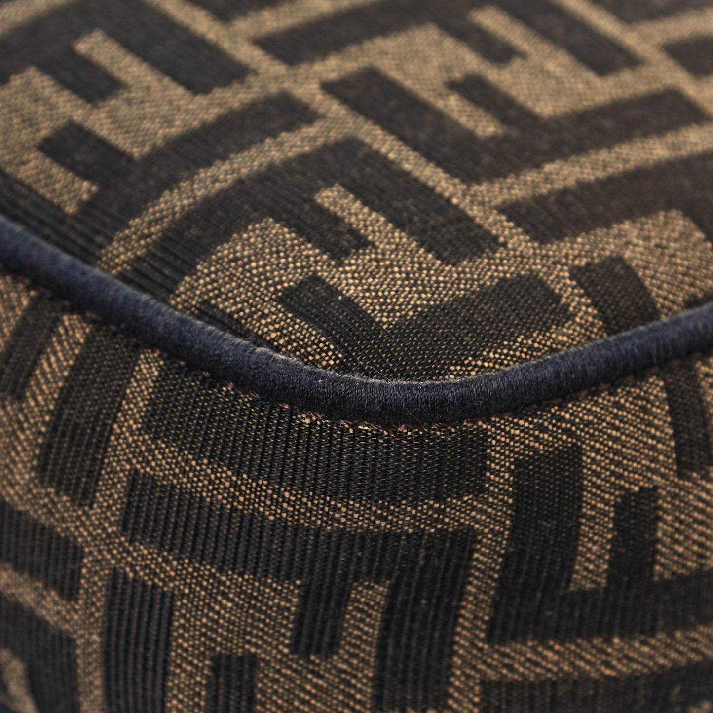 Fabric Jacquard FF 1974 Medium Baguette Tobacco Moro Black