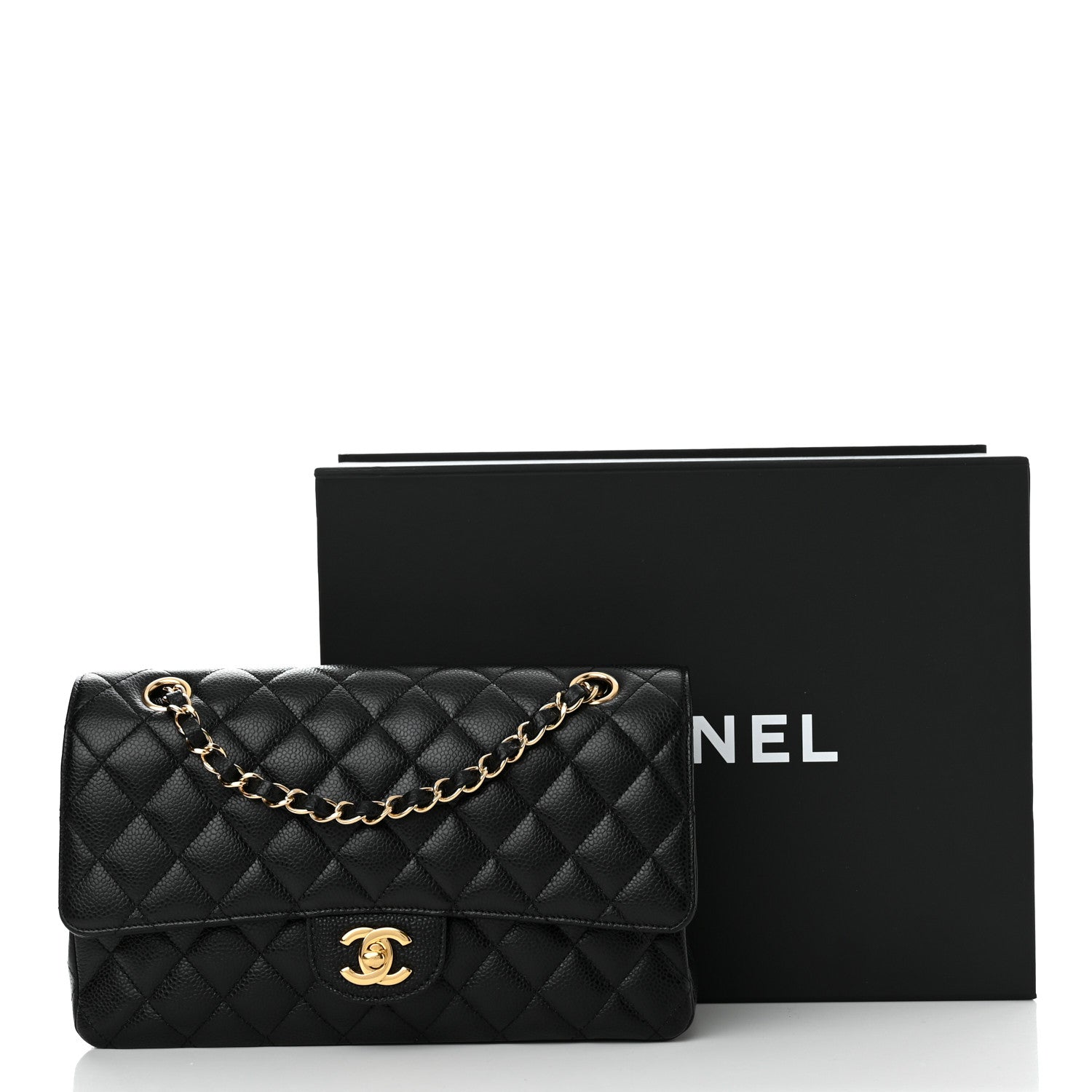 Chanel Caviar Quilted Medium Double Flap Black 8 of 8