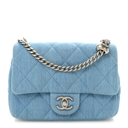 Chanel Denim Quilted Sweetheart Mini Flap Blue 1 of 10