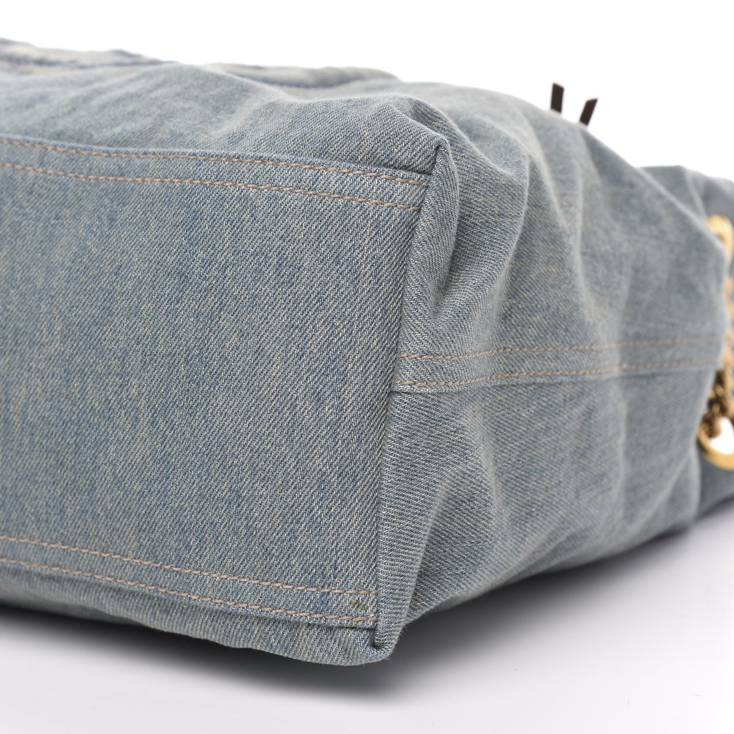 Denim Medium Soho Chain Shoulder Bag Blue