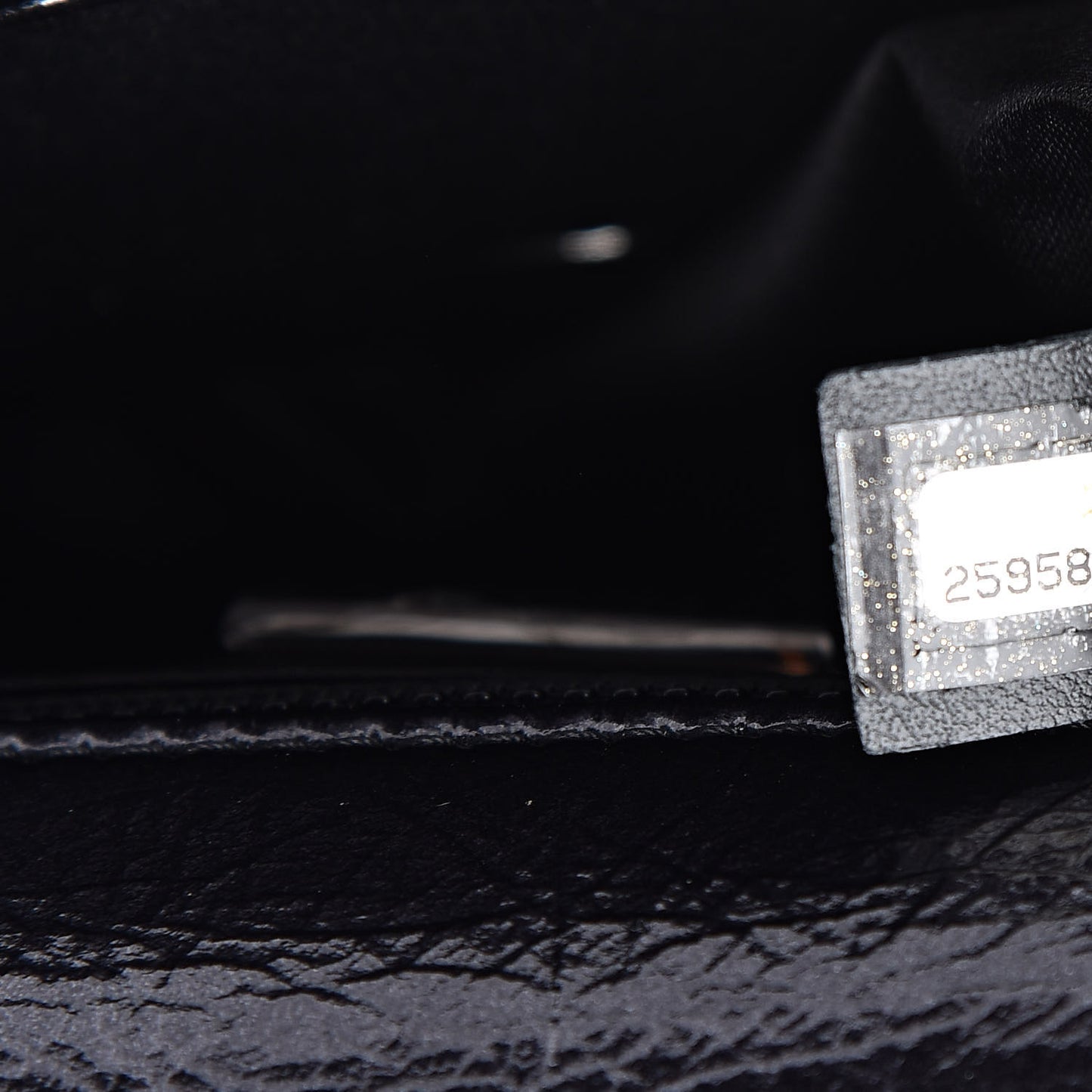 Sequin Mini Rectangular Single Flap Black Silver