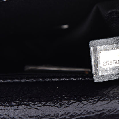 Chanel Sequin Mini Rectangular Single Flap Black Silver 7 of 10