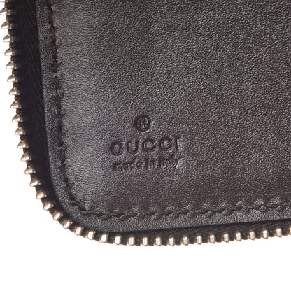 Gucci Guccissima Signature Zip Around Organizer Wallet Chocolate 6 of 10