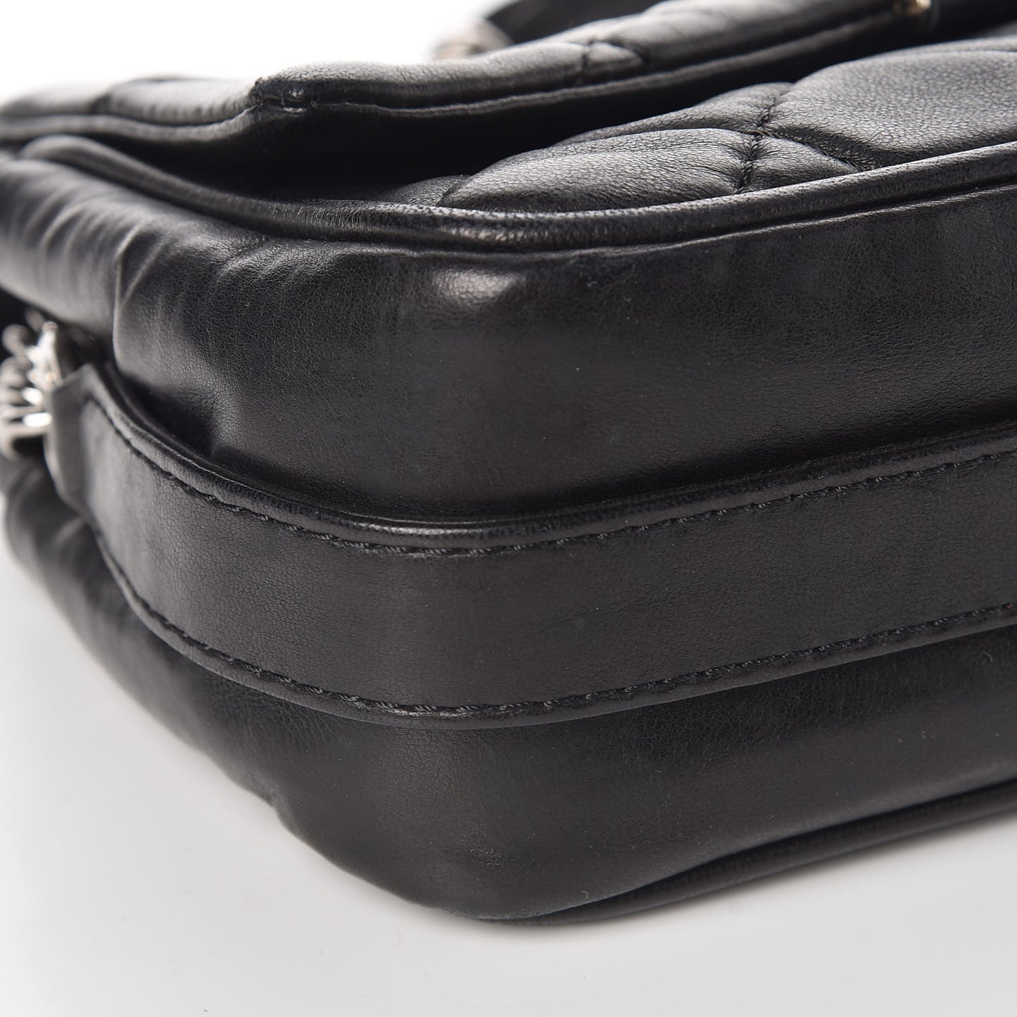 Lambskin Quilted Medium Icons Secret Label Flap Black