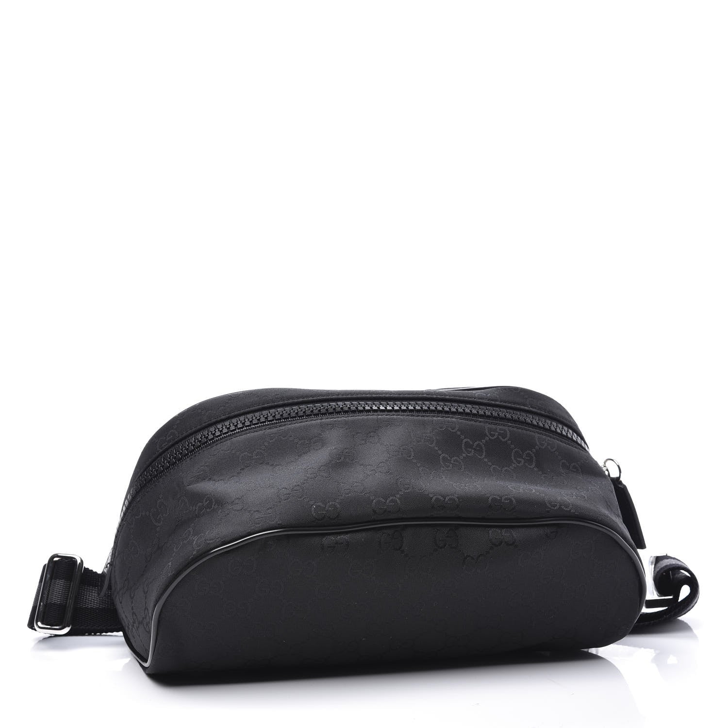 Gucci Nylon Monogram Fanny Pack Belt Bag Black 3 of 9