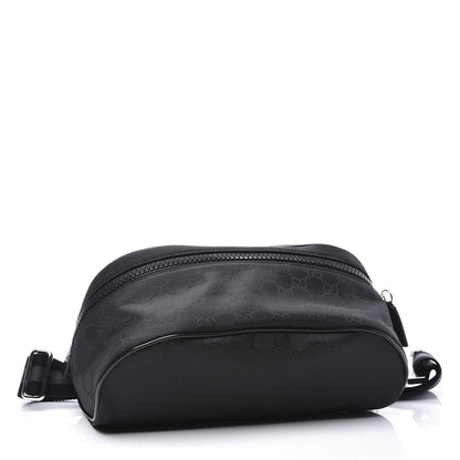Gucci Nylon Monogram Fanny Pack Belt Bag Black 3 of 9