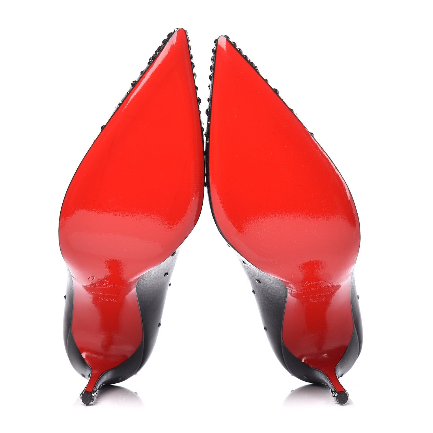 Christian Louboutin Kid Degrastrasss 100 Pumps 39.5 Hematite Black 5 of 9