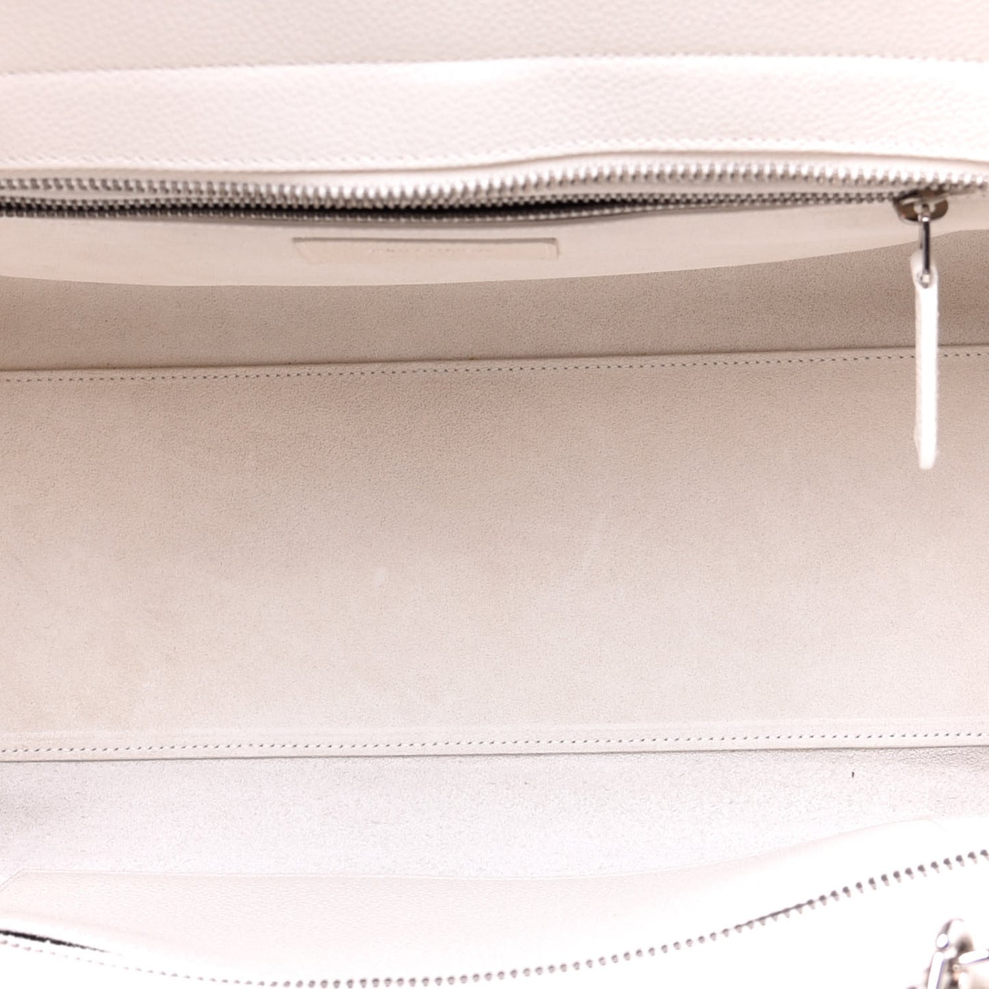 Grained Calfskin Small Rive Gauche White