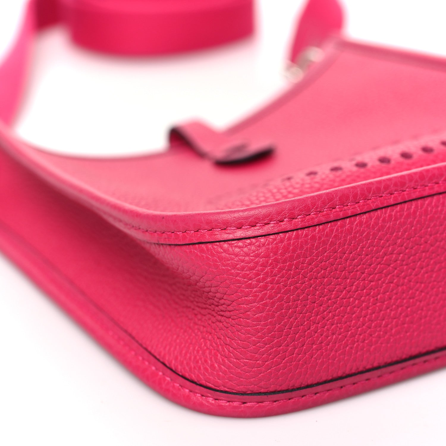 Hermes Taurillon Clemence Evelyne TPM Rose Shocking 9 of 11