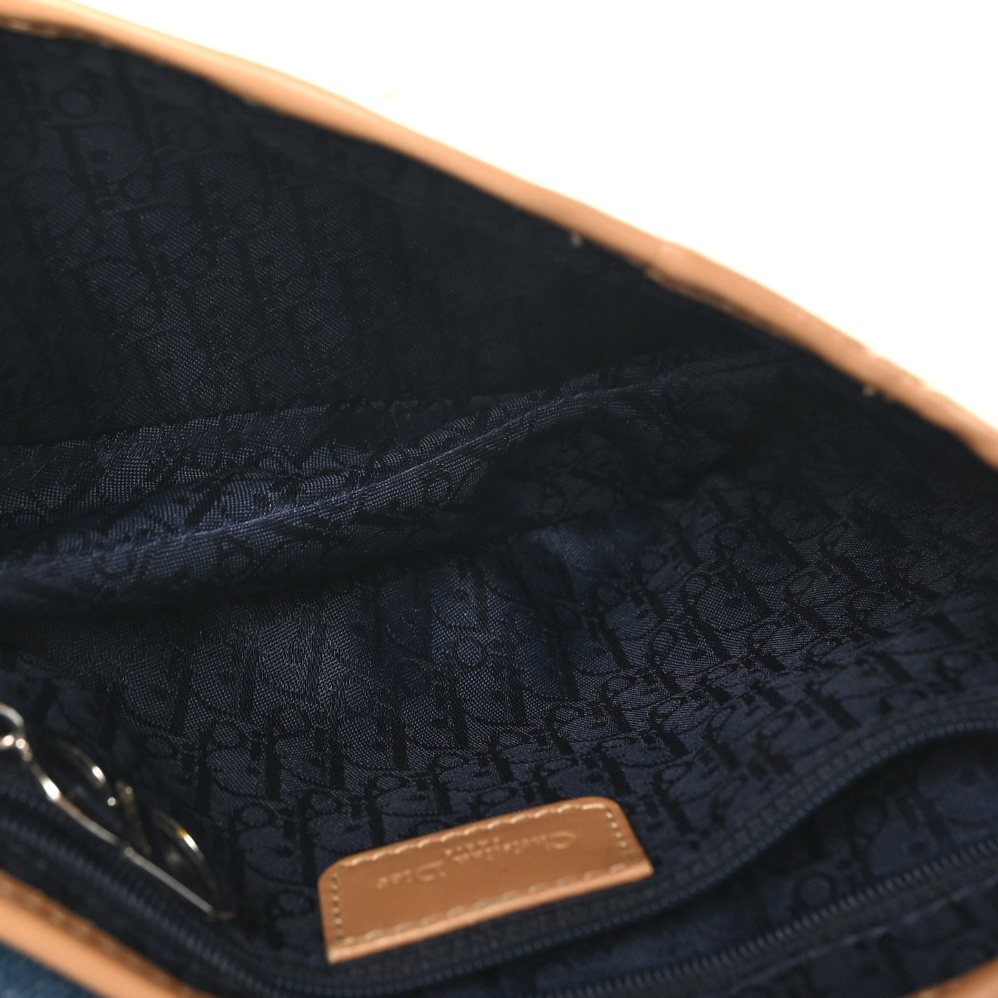 Denim Calfskin Saddle Bag Light Blue